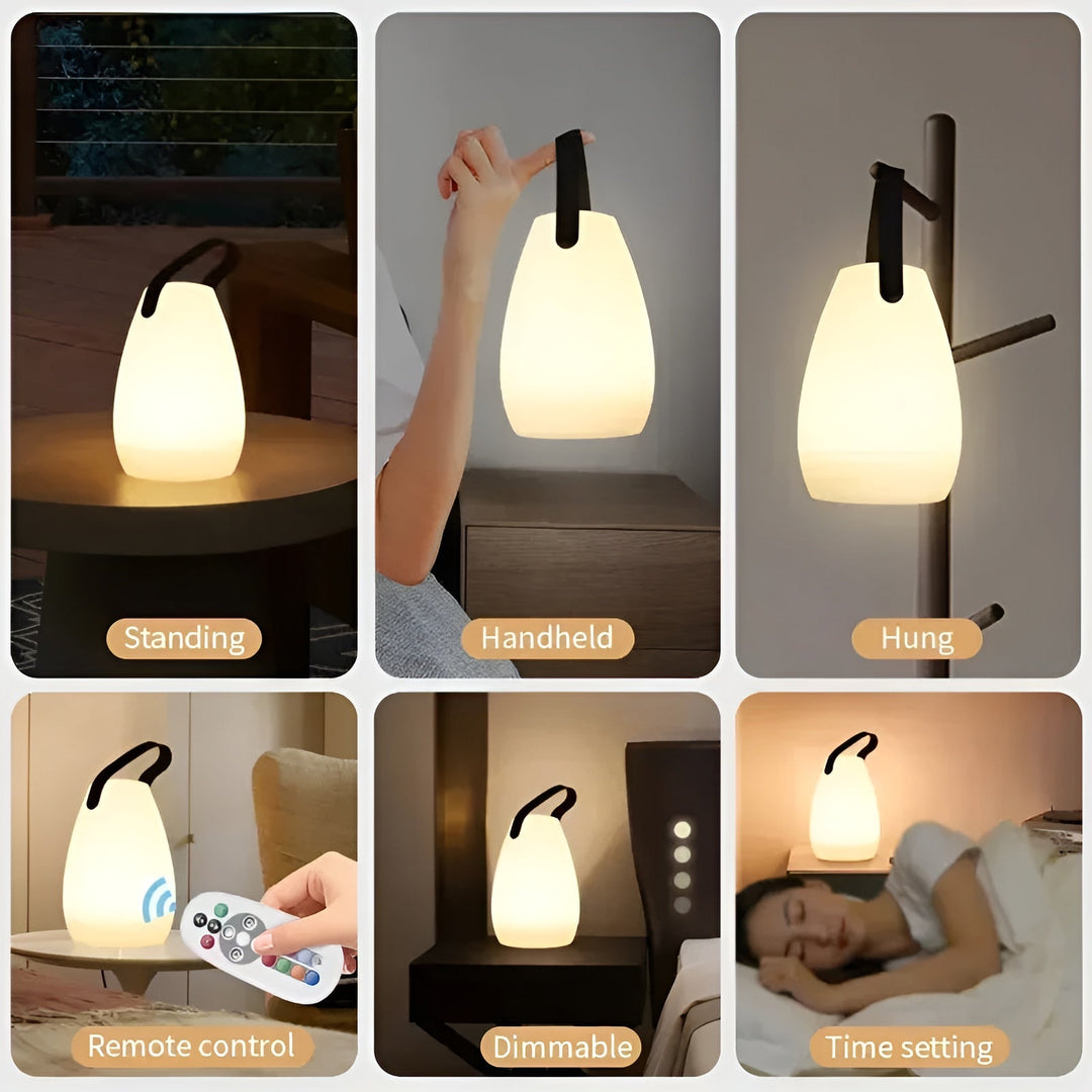 Wasserdichte kabellose LED-Tischlampe für drinnen & draussen - Lumora