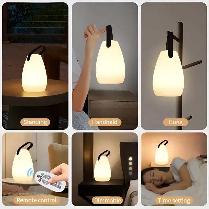 Wasserdichte kabellose LED-Tischlampe für drinnen & draussen - Lumora