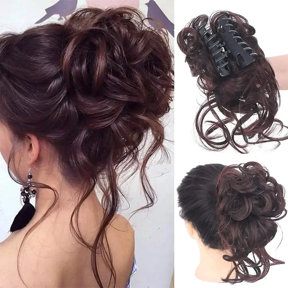 Lockiger Dutt – Clip-in-Haarteil mit Volumen und natürlichem Look