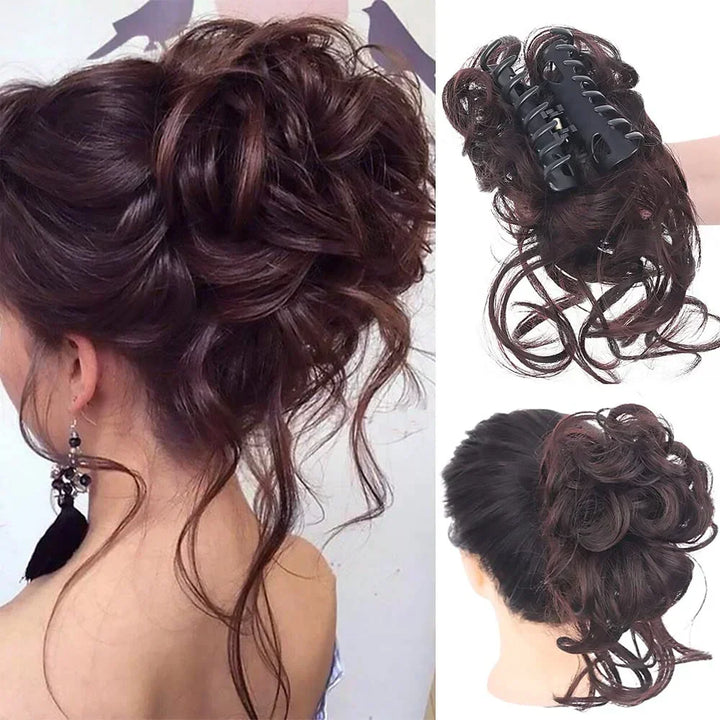 Lockiger Dutt – Clip-in-Haarteil mit Volumen und natürlichem Look