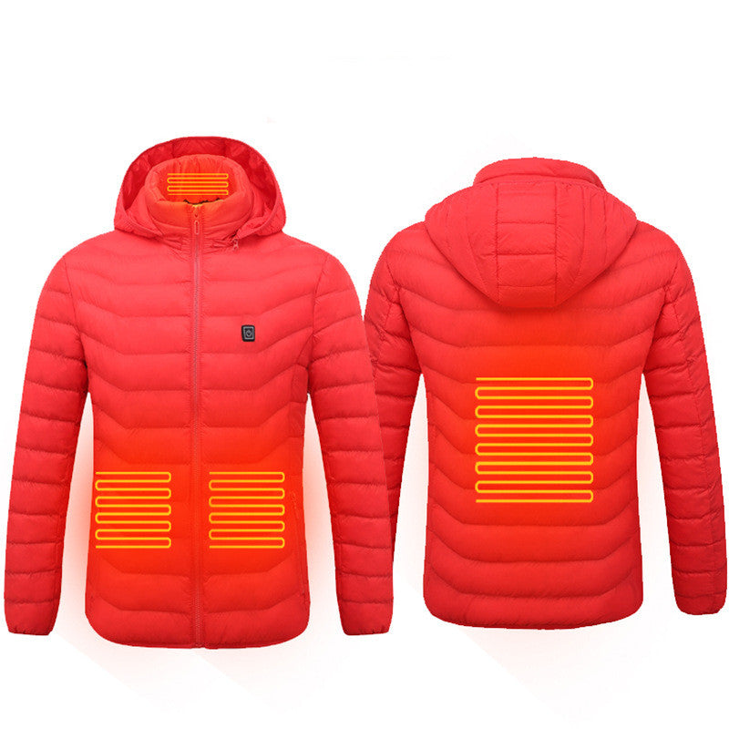 Beheizte Jacke mit Kapuze, auch mit Powerbank bestellbar