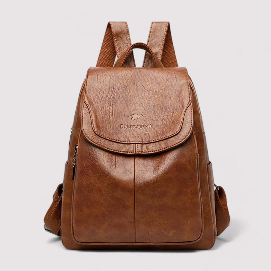 Diebstahlsicherer Rucksack aus Leder
