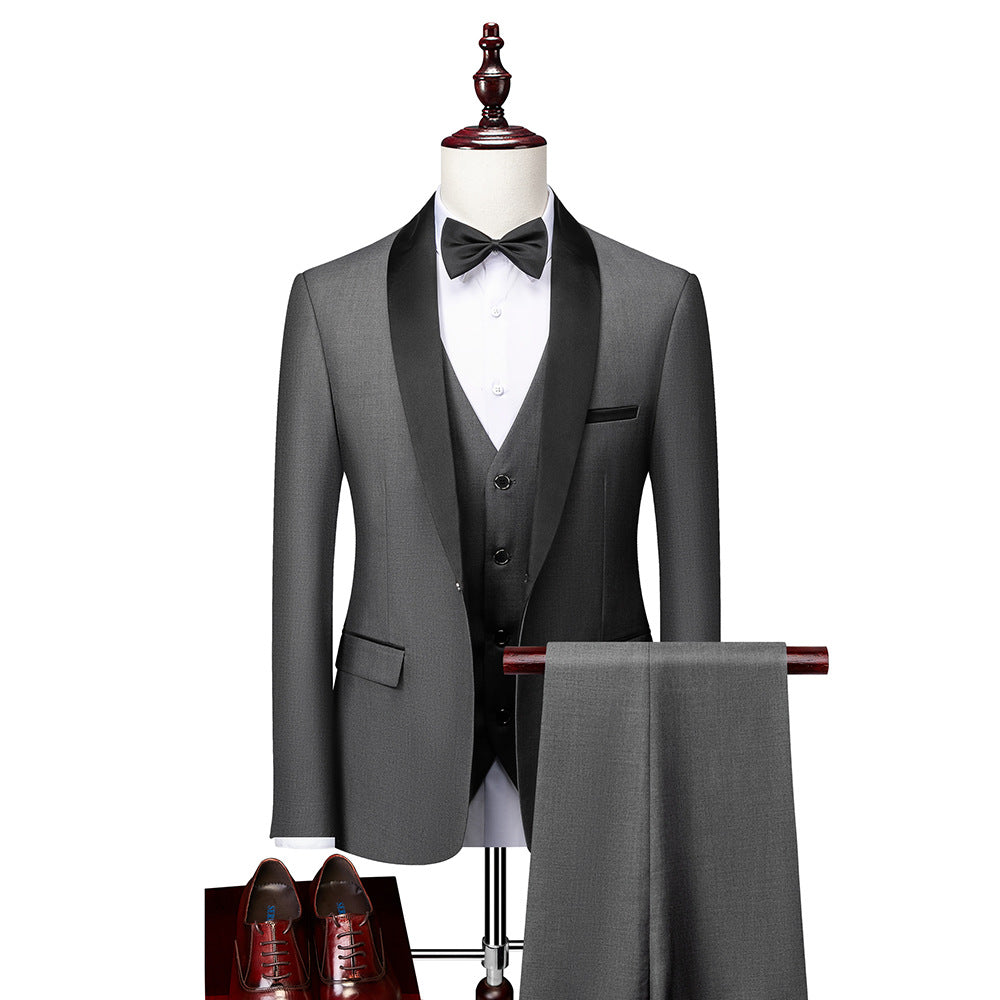 3-teiliger Slim-Fit-Anzug für Herren