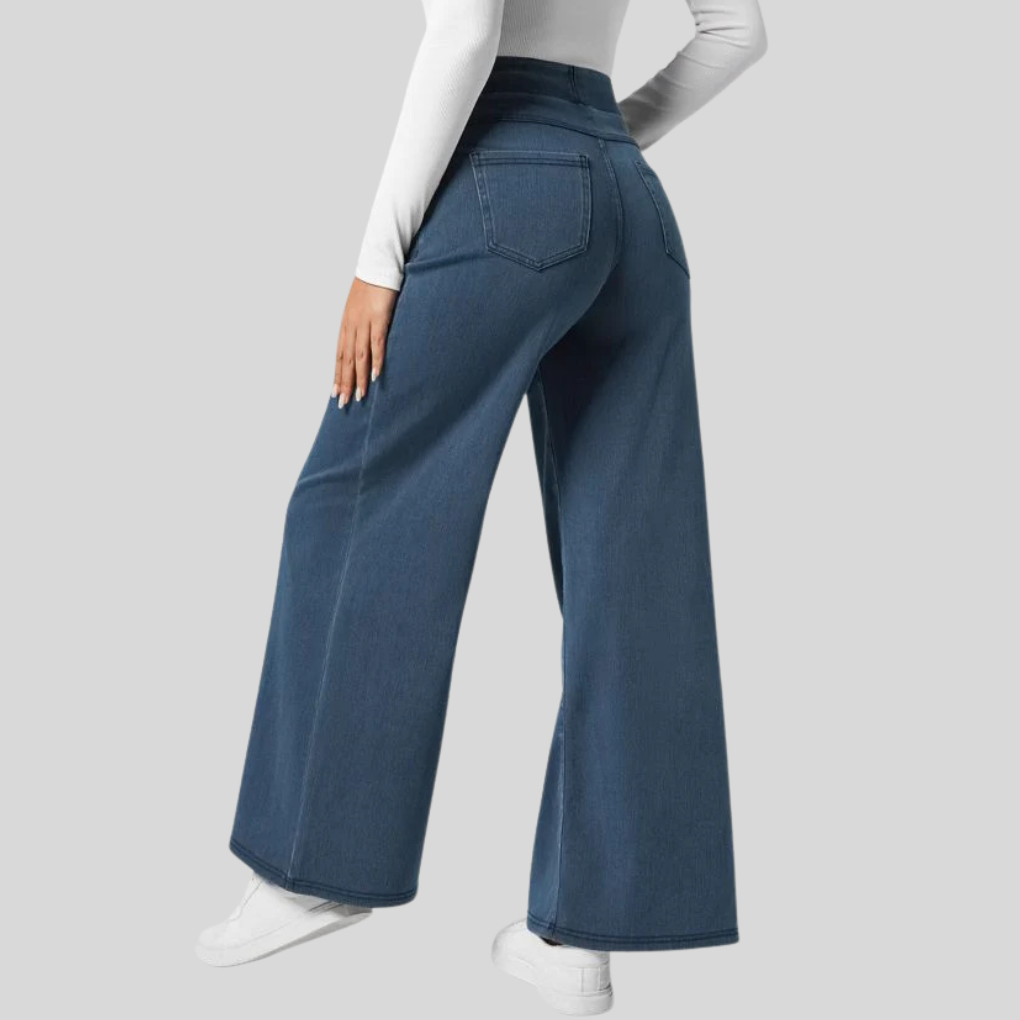 Evie Hose mit hohem Bund und Gummizug
