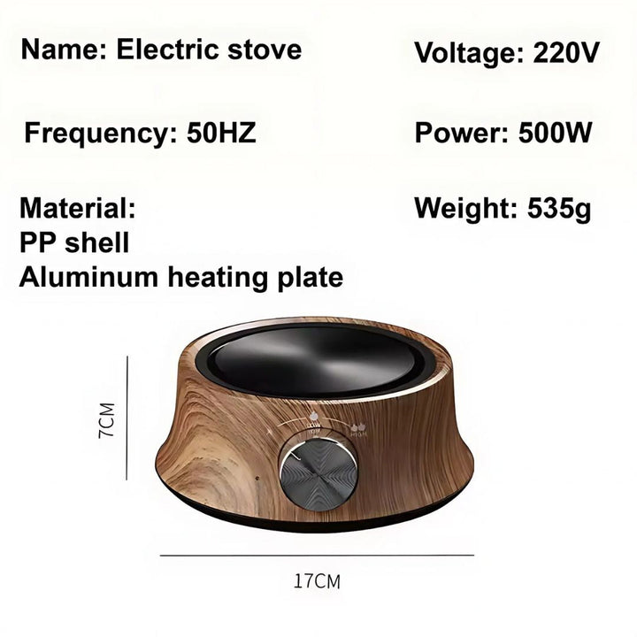 Mini-Elektroplatte mit Temperaturregelung für Kompakten Einsatz