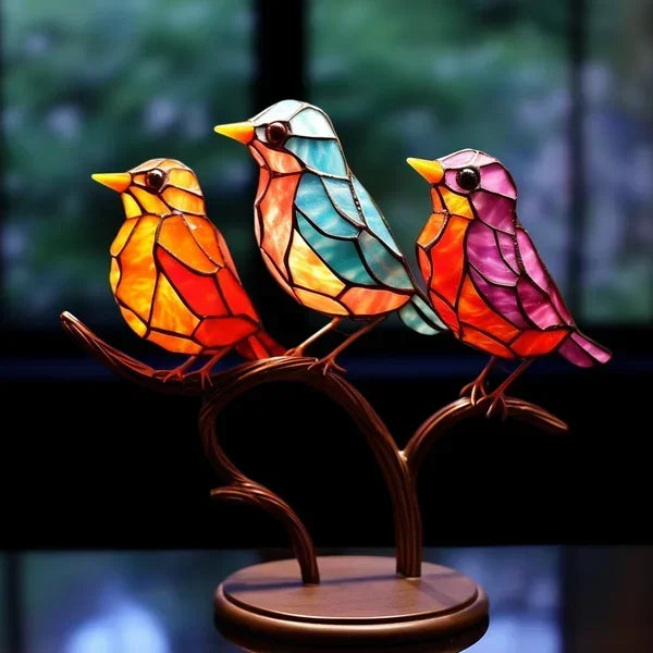 Luxuriöse Vogelfiguren aus farbigem Glas - EleganBird