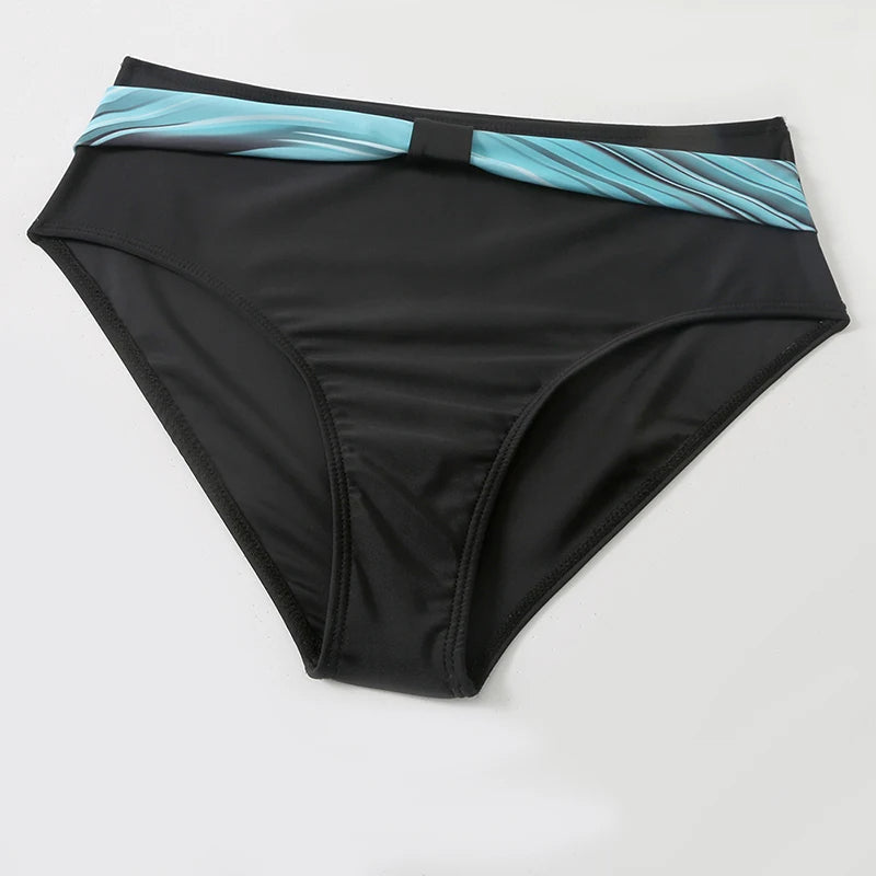 Bikini-Set mit hohem Bund und stylischem Print