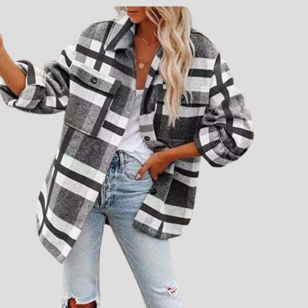 Kariertes Overshirt für Damen