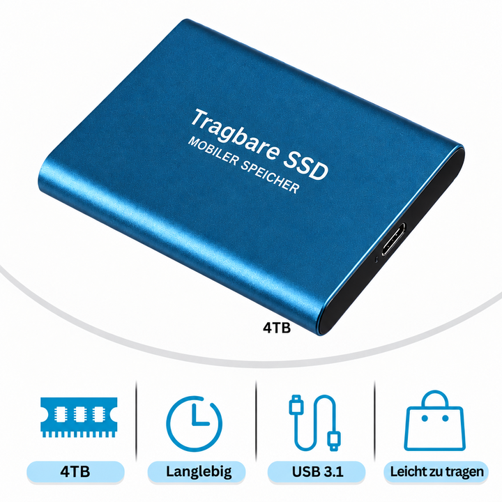 Robuste 30 TB externe SSD – ultraschneller, zuverlässiger Speicher