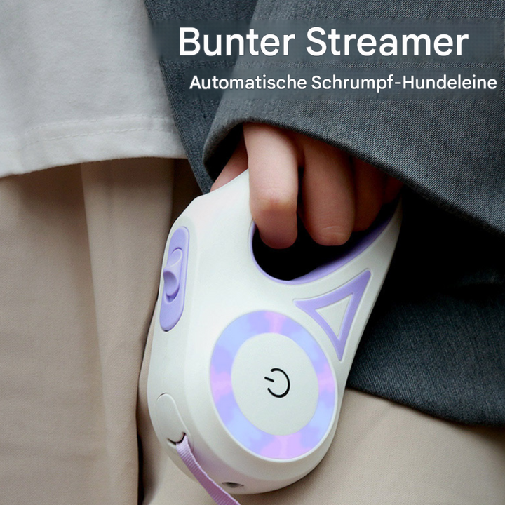 Einziehbare Hundeleine mit LED-Spotlight und Halsband