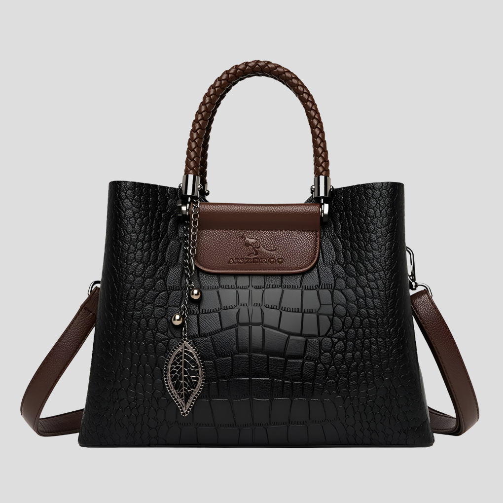 - Luxuriöse Teak-Handtasche für Damen
