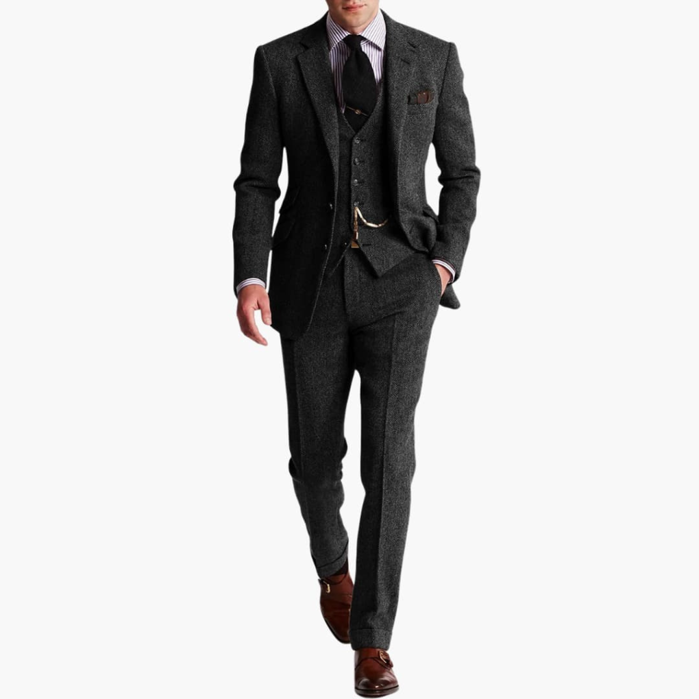 Herren Anzugset mit Jacke und Weste