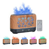 Aroma-Diffusor mit Flammeneffekt in 7 Farben und Schneeflockenprint