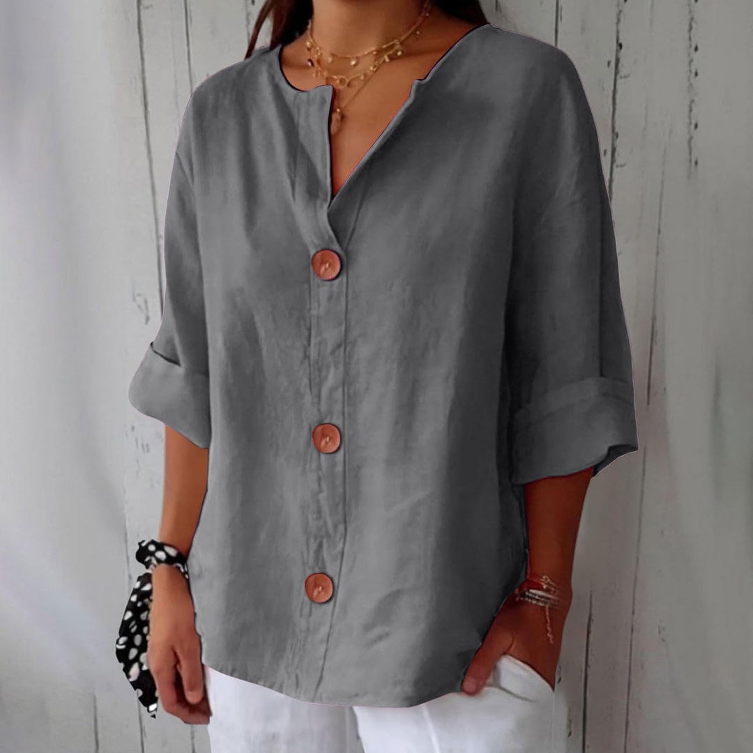 Olivia – lockere Leinenbluse: leichtes und bequemes Sommer-Top