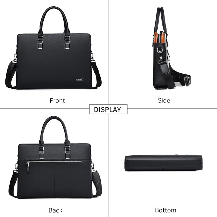 Business-Laptoptasche aus Echtleder mit mehreren Fächern für Profis