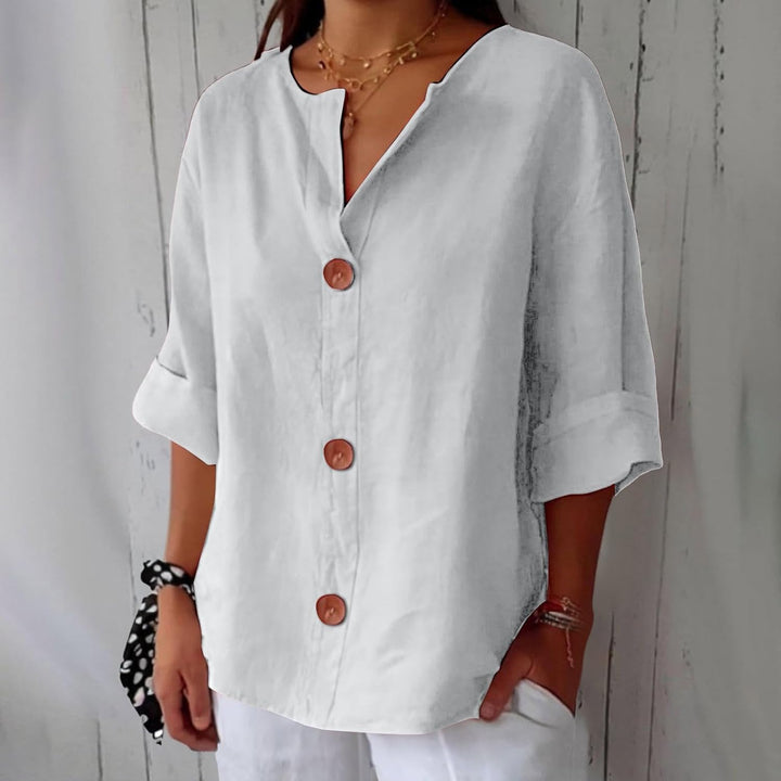 Olivia – lockere Leinenbluse: leichtes und bequemes Sommer-Top