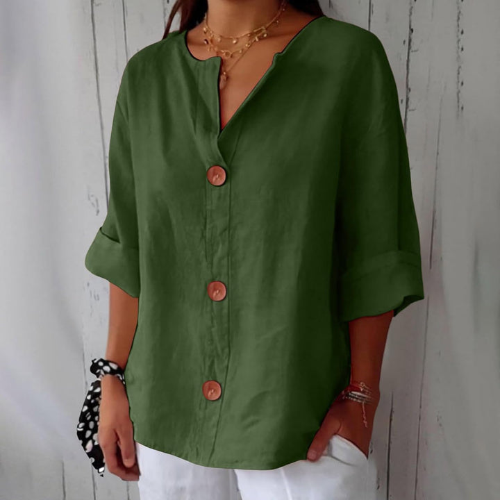 Olivia – lockere Leinenbluse: leichtes und bequemes Sommer-Top