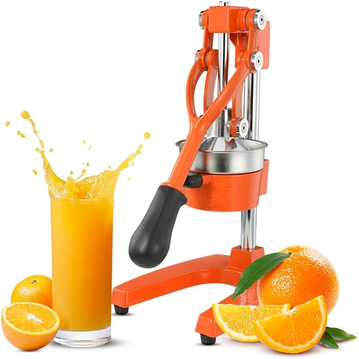 Gusseiserne Handpresse mit 99 % Saftausbeute und Edelstahlkonstruktion – Orvado