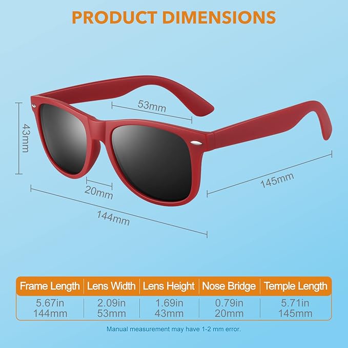 Polarisierte Retro-Sonnenbrille im 80er-Stil - Jamie, Sommeredition 2025