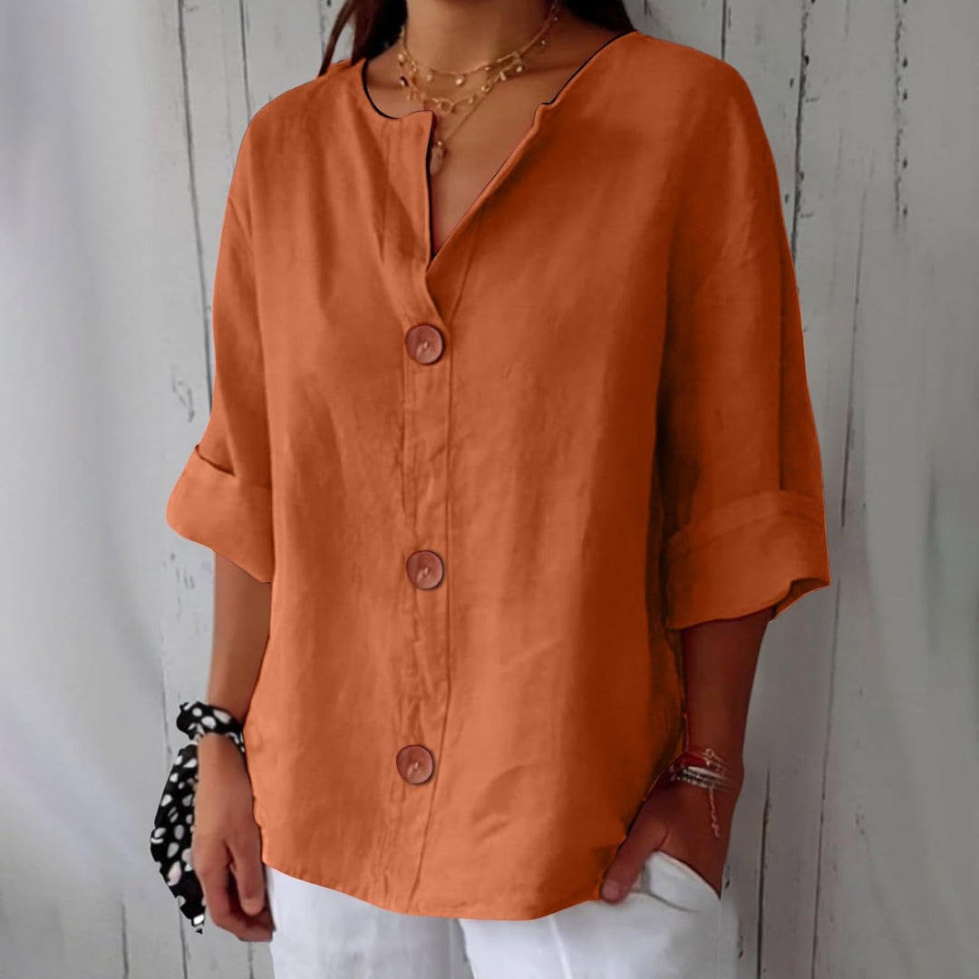 Olivia – lockere Leinenbluse: leichtes und bequemes Sommer-Top