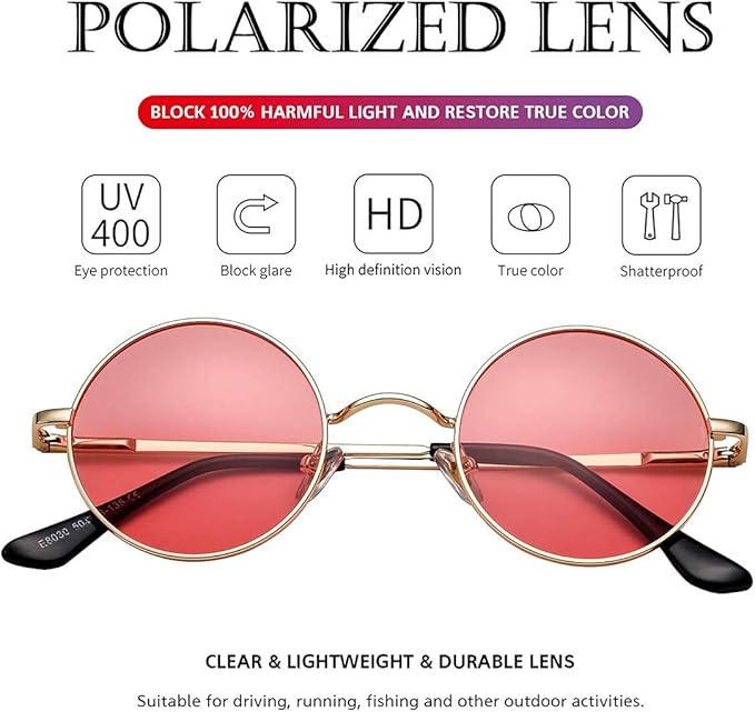 Retro-Sonnenbrille rund, polarisiert - Lennon