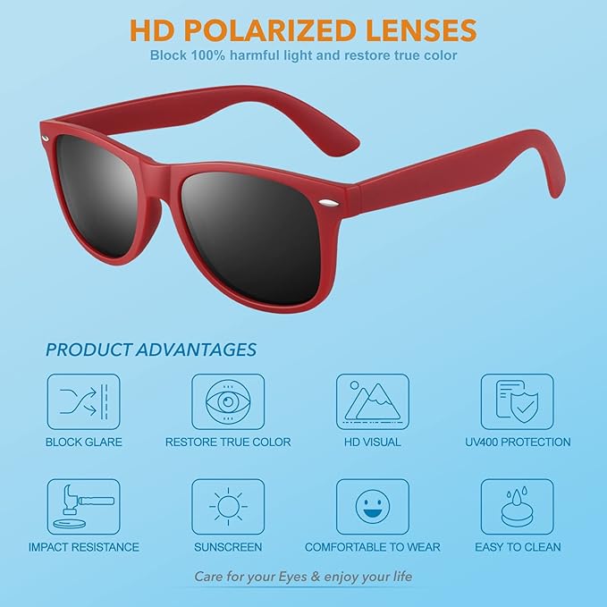 Polarisierte Retro-Sonnenbrille im 80er-Stil - Jamie, Sommeredition 2025