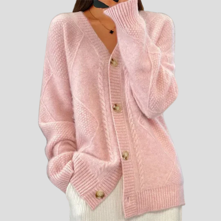 Damen-Strickjacke mit Knopfleiste