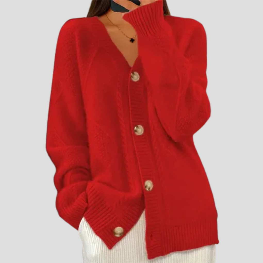 Damen-Strickjacke mit Knopfleiste