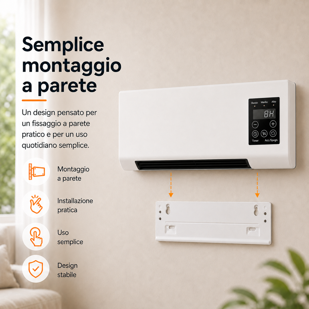 Kompakter Wandventilator – Tragbare Kühlung mit Fernbedienung