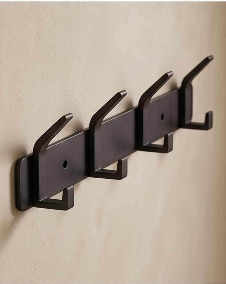 Aluminium-Wandhaken – 3, 4, 5 oder 6 Haken | Badezimmer-Handtuchhalter
