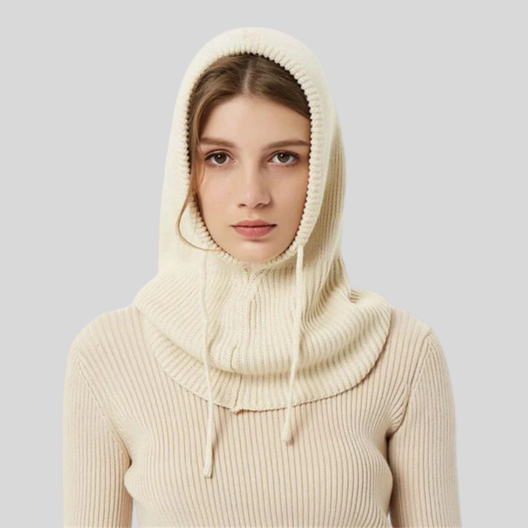 Gestrickter Winter-Hoodie mit Kapuze