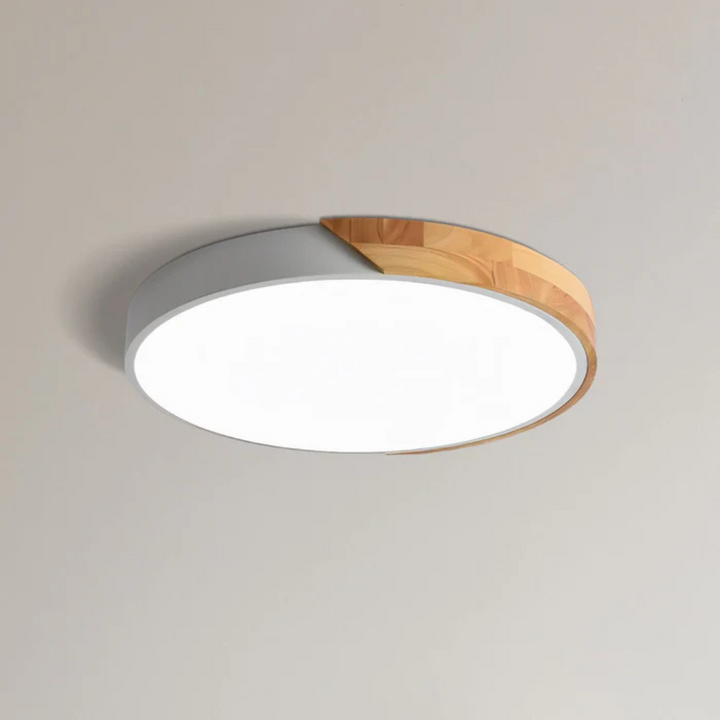 Delos Scandi-Holz-Deckenleuchte | Natürliche LED-Designleuchte