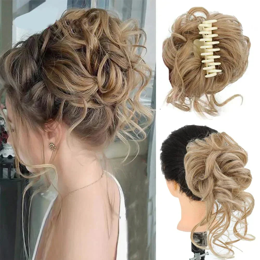 Lockiger Dutt – Clip-in-Haarteil mit Volumen und natürlichem Look