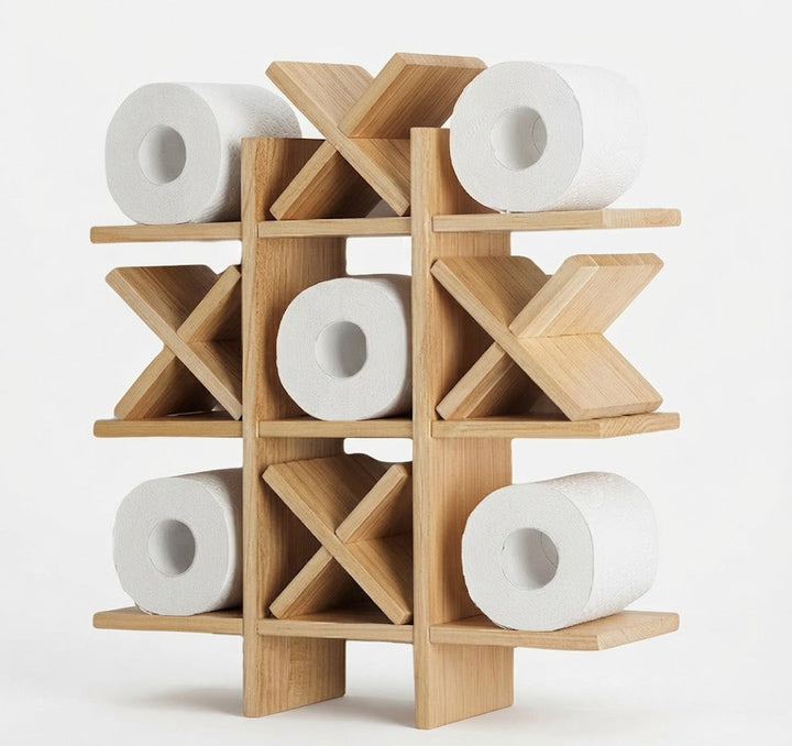 Rustischer Toilettenpapierhalter aus Holz – Inspiriert von Holzhandwerkskunst