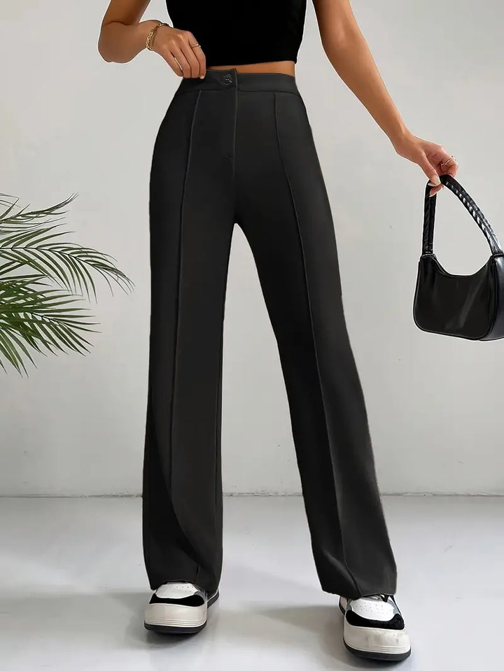 Damen Sommerhose mit hohem Bund und geradem Schnitt