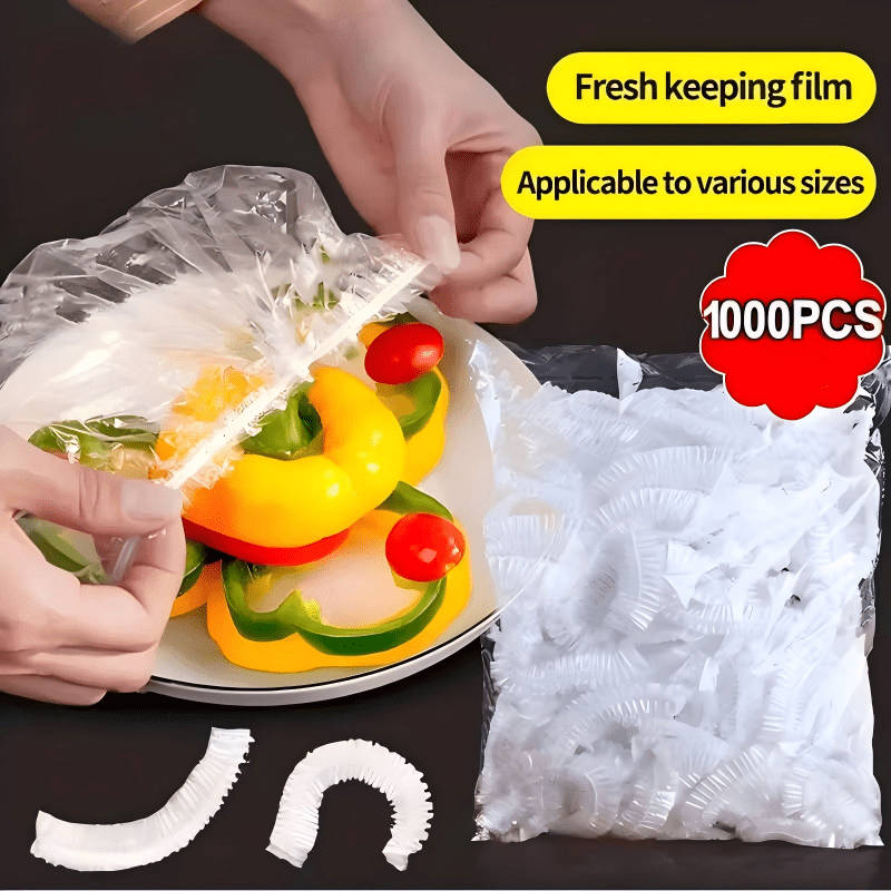 1000 elastische Einweg-Lebensmittelabdeckungen, PE-Schalen- und Tellerabdeckungen 35 cm