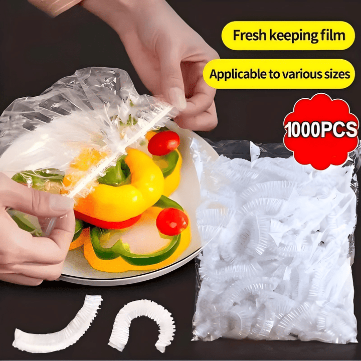 1000 elastische Einweg-Lebensmittelabdeckungen, PE-Schalen- und Tellerabdeckungen 35 cm