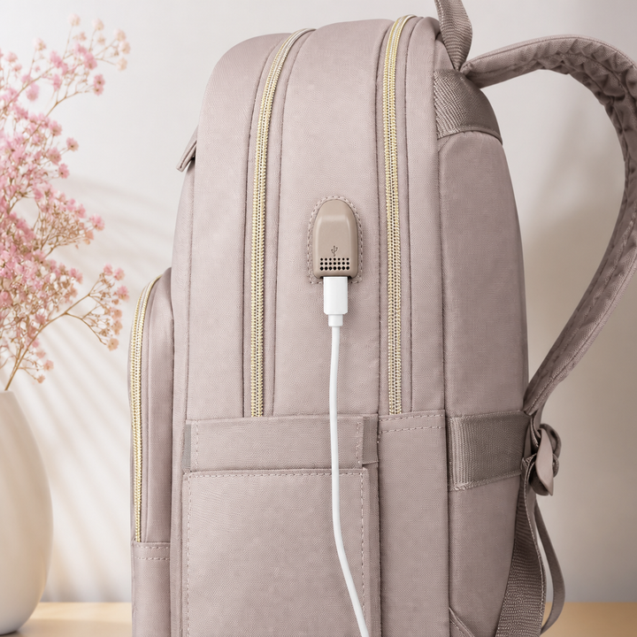 Stilvoller Tech-Rucksack für Damen – USB & 15,6" – Carriro