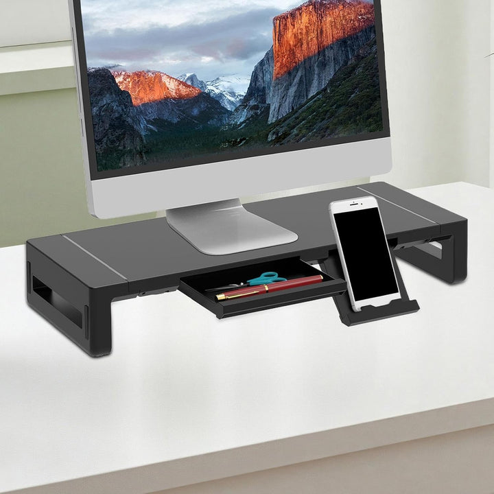 Elevation verstellbarer Monitorständer mit Schublade – Stravon