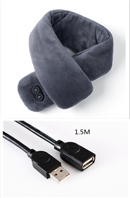 Beheizter Nackenwärmer mit Vibrationsmassage, 3 Wärmestufen über USB