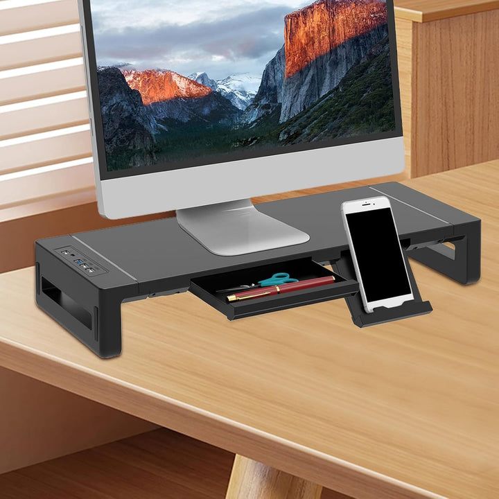 Elevation verstellbarer Monitorständer mit Schublade – Stravon