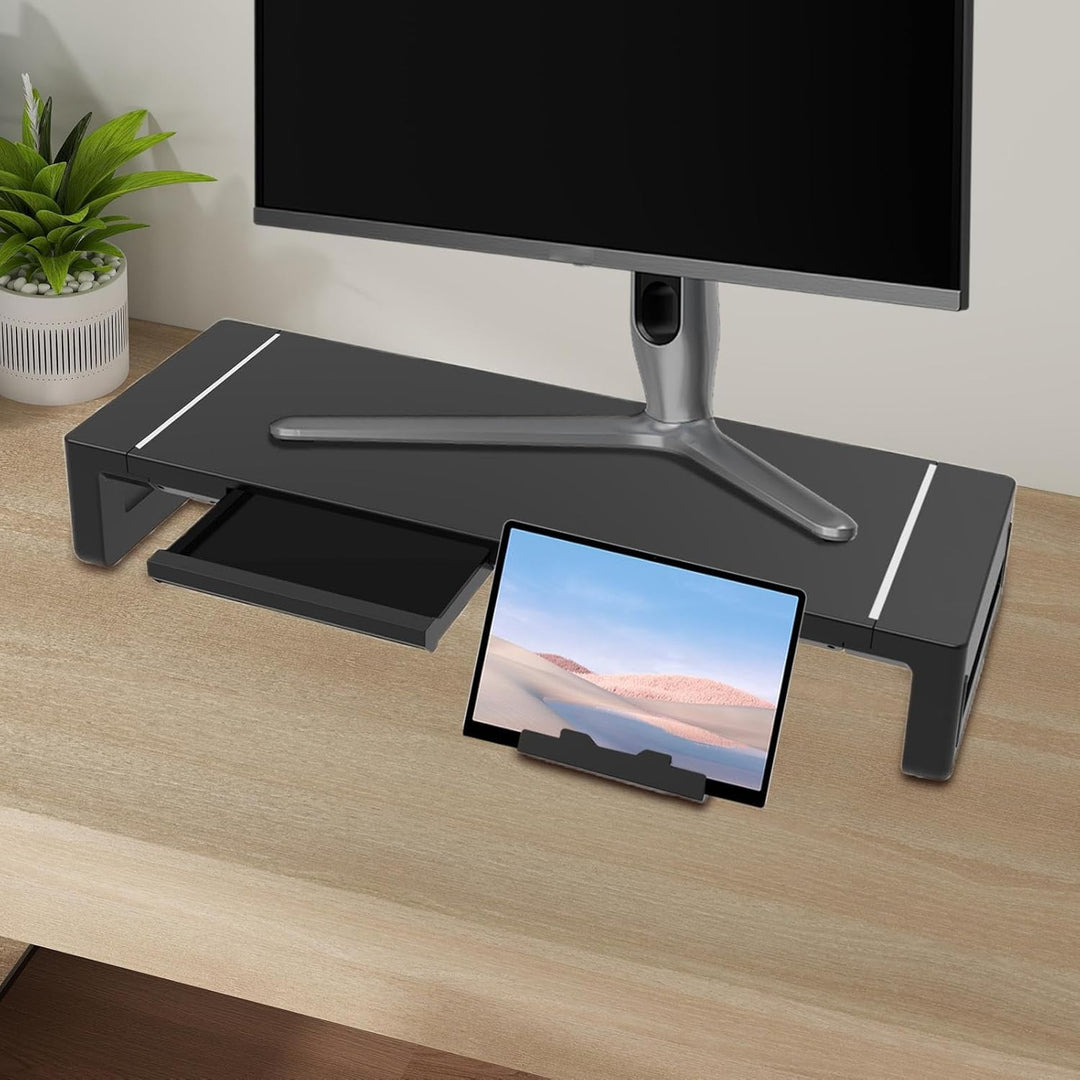 Elevation verstellbarer Monitorständer mit Schublade – Stravon