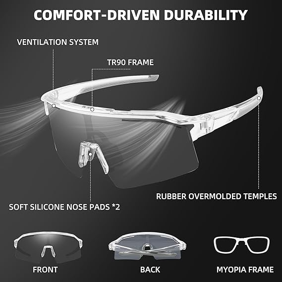 SunShift Taktische Sonnenbrillen – photochrome UV-Sportbrillen