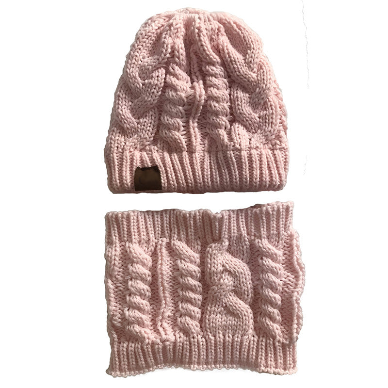 Strickmütze mit separatem Schlauchschal für Damen – dehnbar und warm