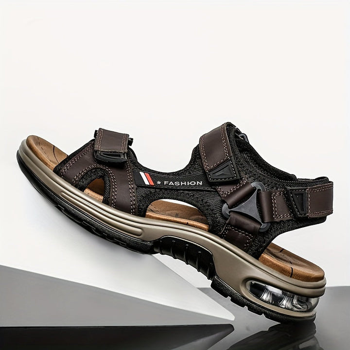 Premium Leder-Strandsandalen für Herren – Verstellbar und Dämpfend