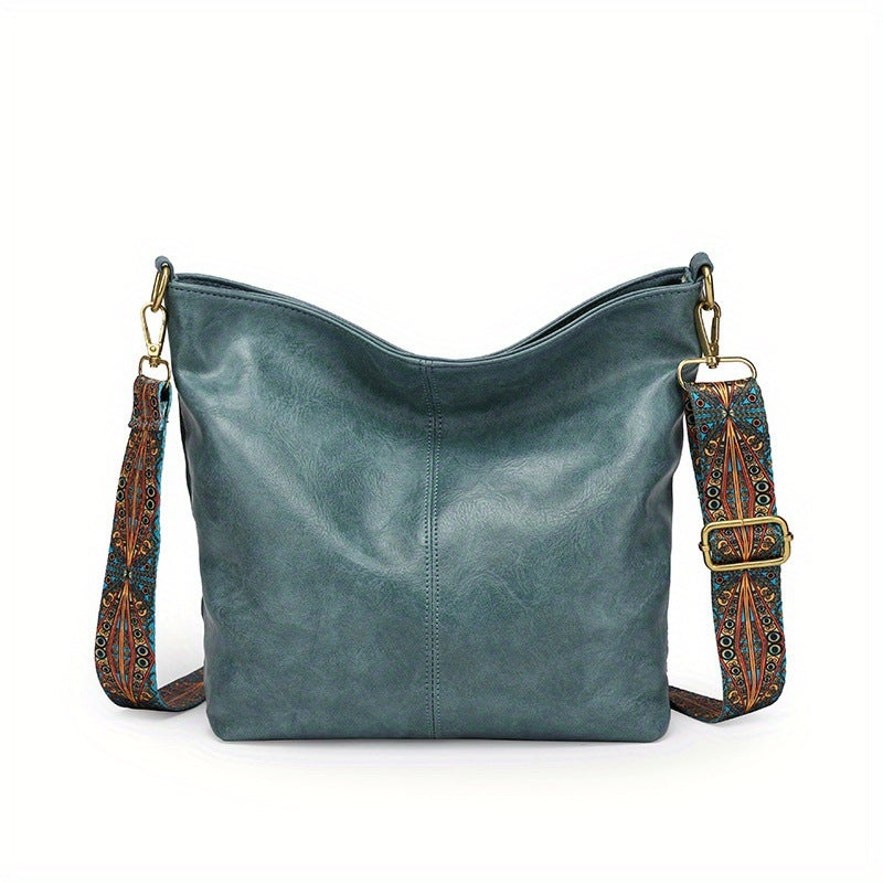 Lederhandtasche mit großem Fassungsvermögen für Damen