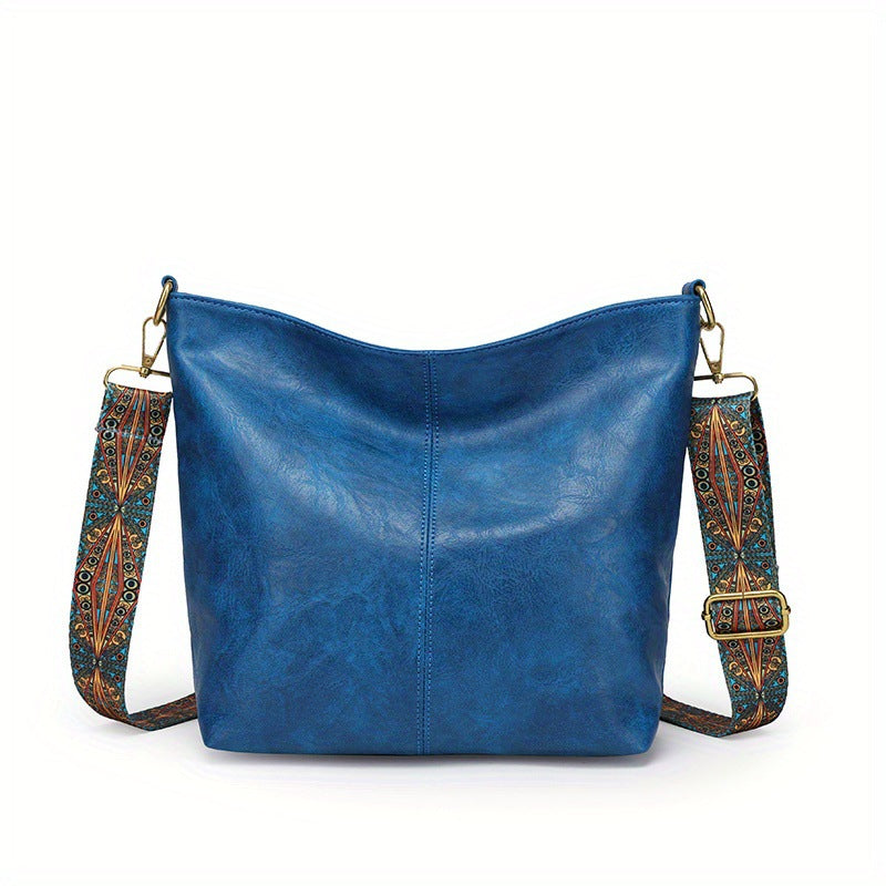 Lederhandtasche mit großem Fassungsvermögen für Damen