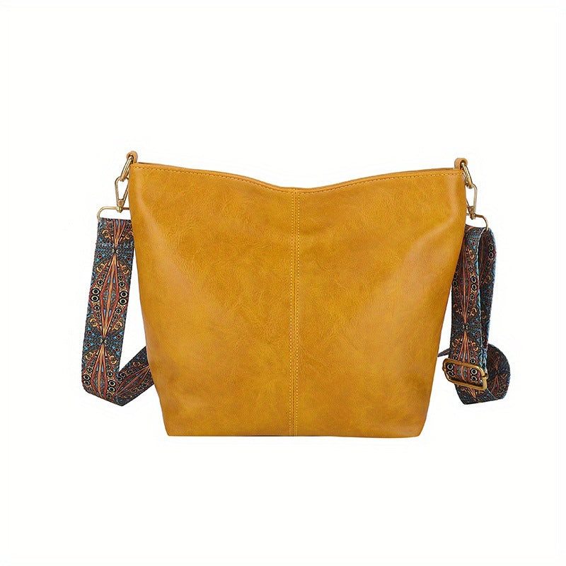 Lederhandtasche mit großem Fassungsvermögen für Damen