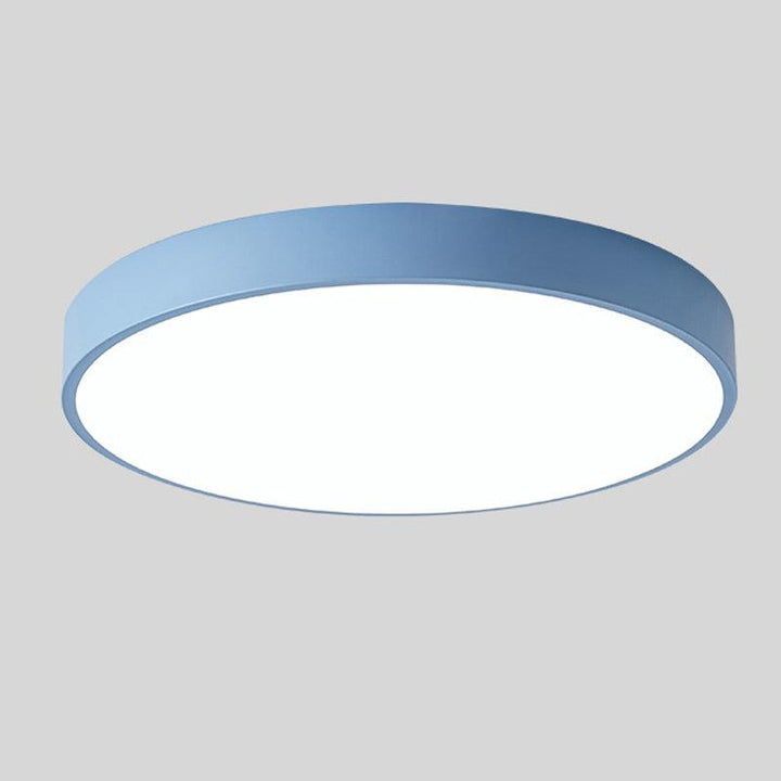 Runde Nordic-Macaron-Deckenlampe aus Holz
