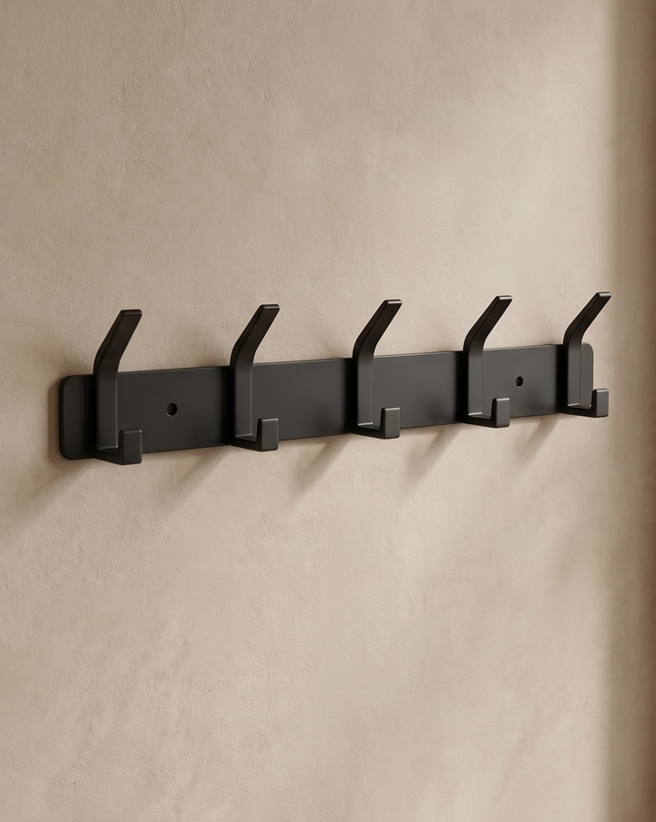 Aluminium-Wandhaken – 3, 4, 5 oder 6 Haken | Badezimmer-Handtuchhalter